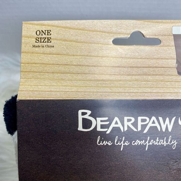 Bearpaw Women's Knit Cuff Boot Toppers, Ivory Bear - Picture 4 of 4